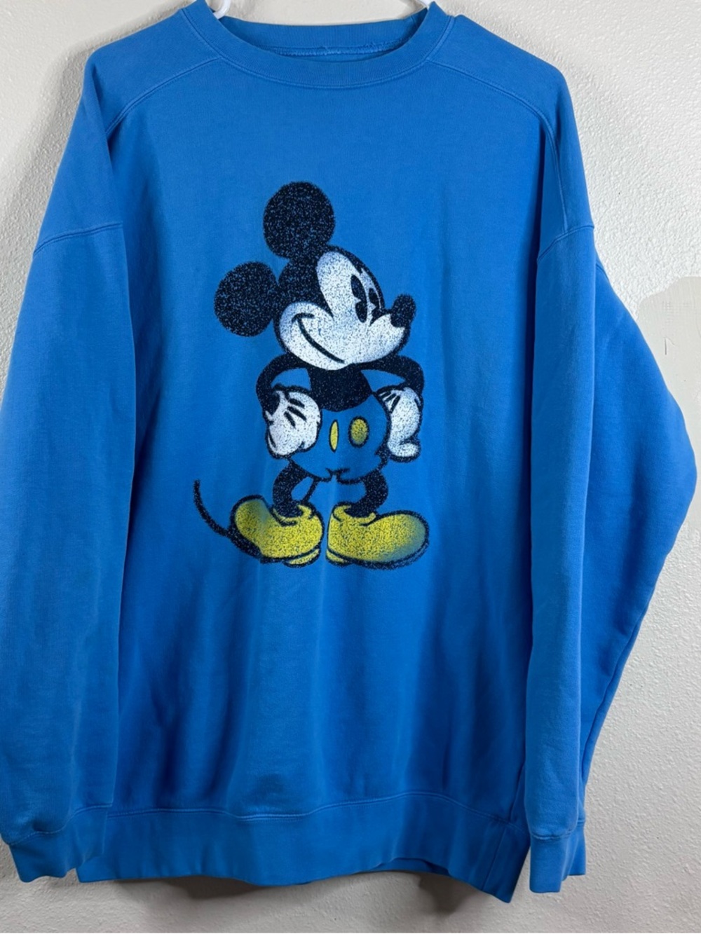 Disneyland Sky Blue Pullover Mickey Mouse Disney World Sz Large Sweatshirt